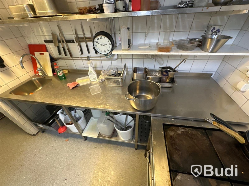 Rostfri bänk med ho