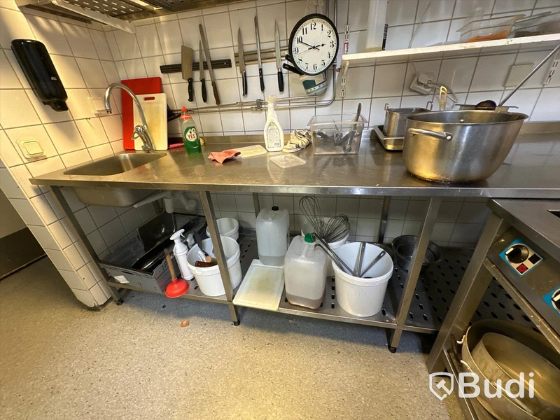 Rostfri bänk med ho
