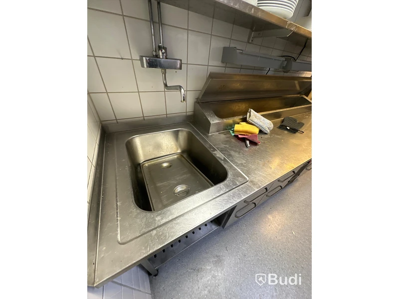 Rostfri kylbänk med ho och ränna - Coolpart
