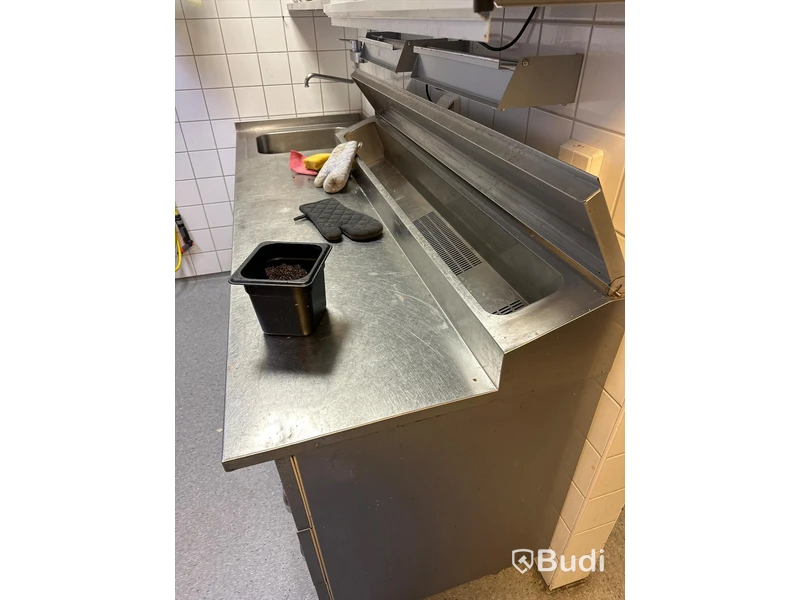 Rostfri kylbänk med ho och ränna - Coolpart