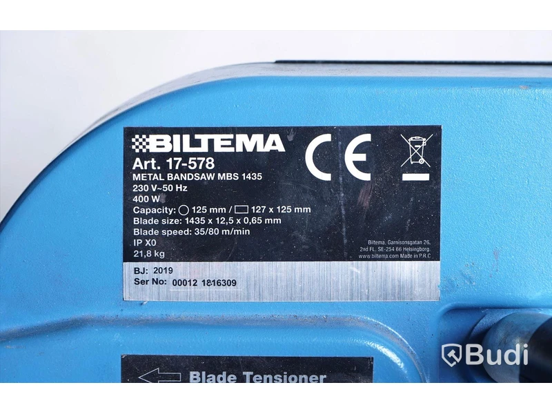 Metallbandsåg - Biltema Metal Sand Saw MBS 1435