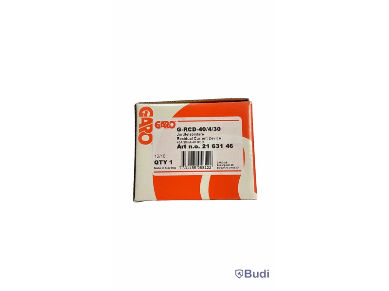 3 st. Jordfelsbrytare — GARO, G-RCD-40/4/30, Totalt ord. pris inkl. moms: ca 1500 kr