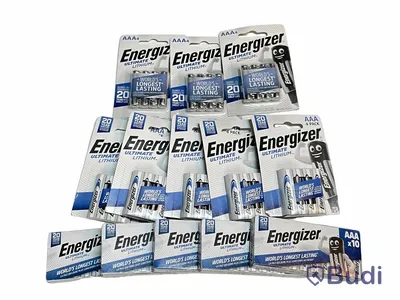 Parti batterier — Energizer, Ultimate Lithium, AAA, Totalt ord. pris inkl. moms: ca 1500 kr