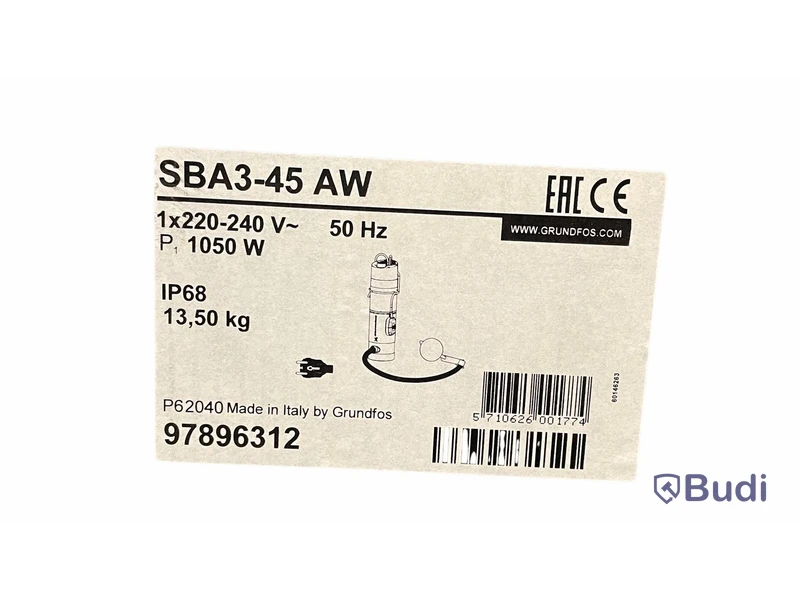 Dränkbar pump — Grundfors SBA 3-45 AW, Ord. pris inkl. moms: ca 9800 kr