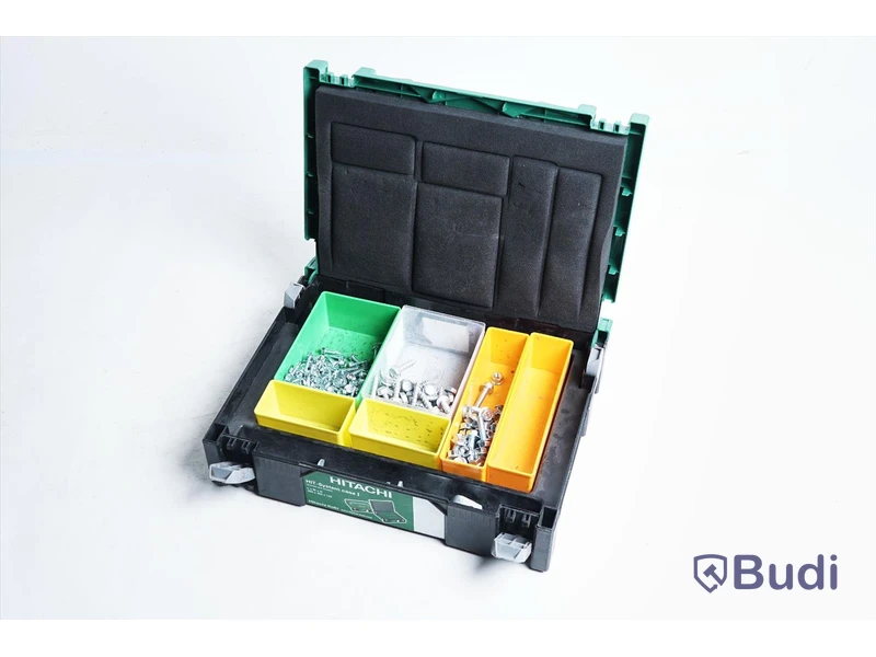Diverse skruv och mutter inkl. fodral - Hitachi HIT-System Case 1
