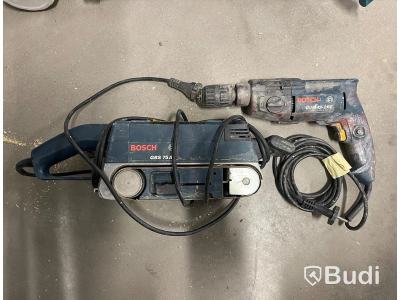 Bandslip BOSCH GBS 75A och Skruvdragare GBM 13-2RE