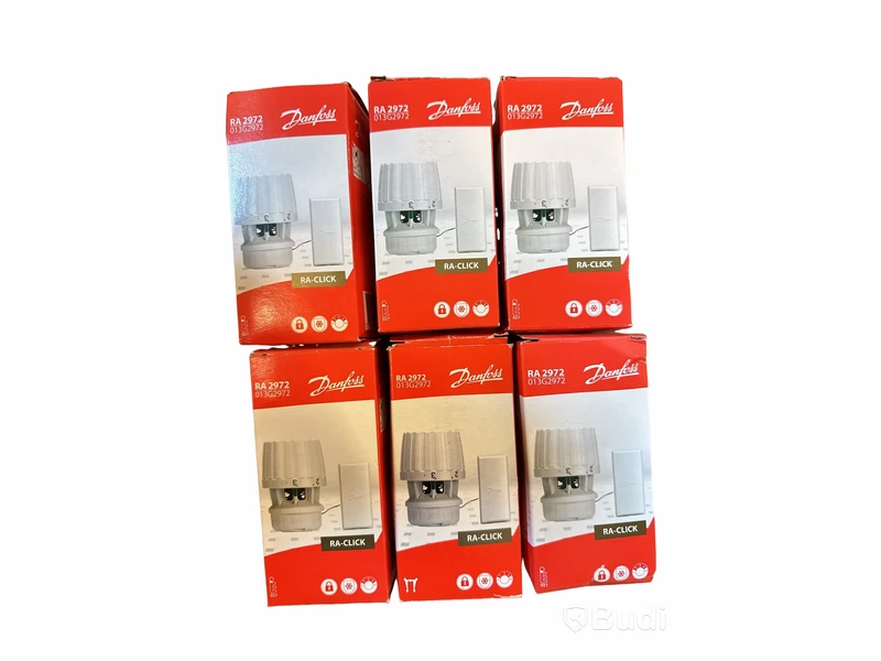 6 st. Radiatortermostat, Danfoss RA 2972, Totalt ord. pris inkl. moms: ca 2400 kr