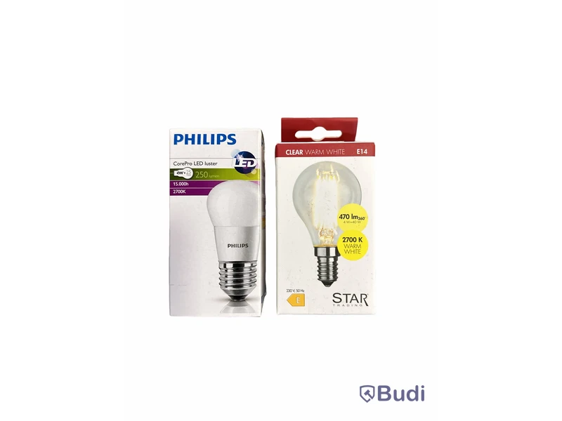 Parti med Philips glödlampor, diverse modeller, Totalt ord. pris inkl. moms: ca 6000 kr