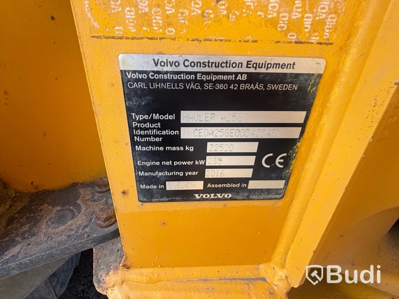 Volvo A25G Dump Truck - 2016 | DIESEL
