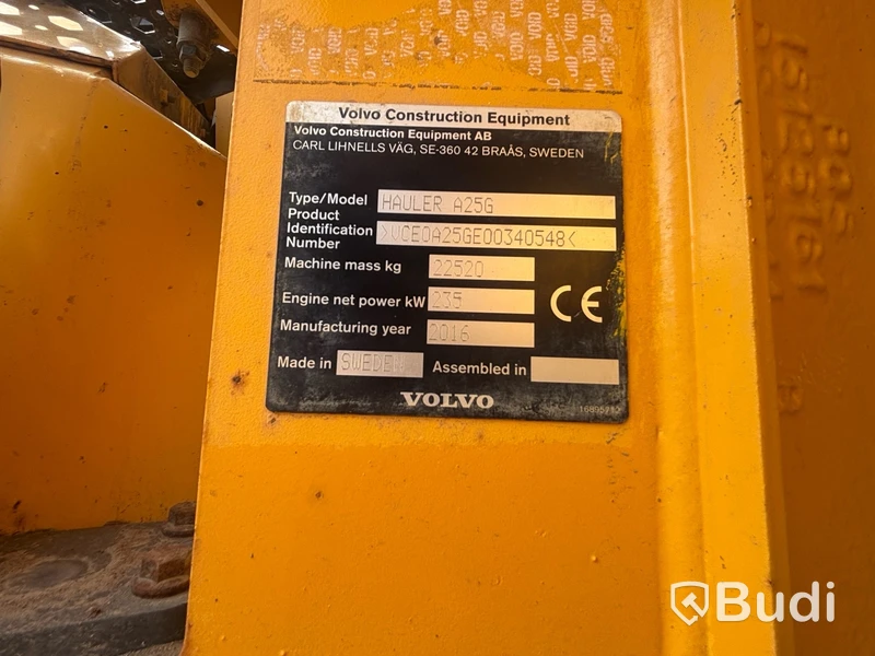 Volvo A25G Dump Truck - 2016 | DIESEL