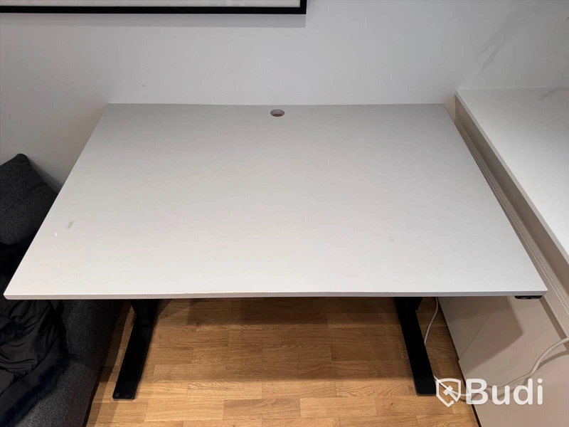Höj- och sänkbart skrivbord 120x80 cm - ljusgrå