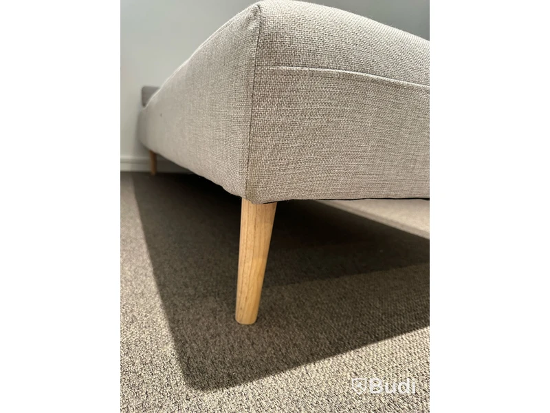 Dagbädd 197x76x38 cm - Jysk, ljusgrå tyg