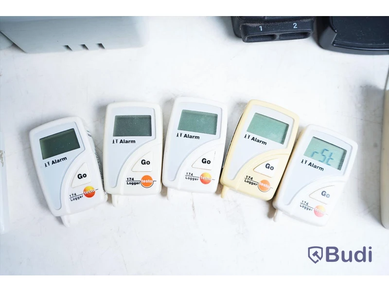 2 st. Datalogger Testo 174T, Testo 174 5 st. Testo 175-T3 1 st. Kimo KTH-CO2