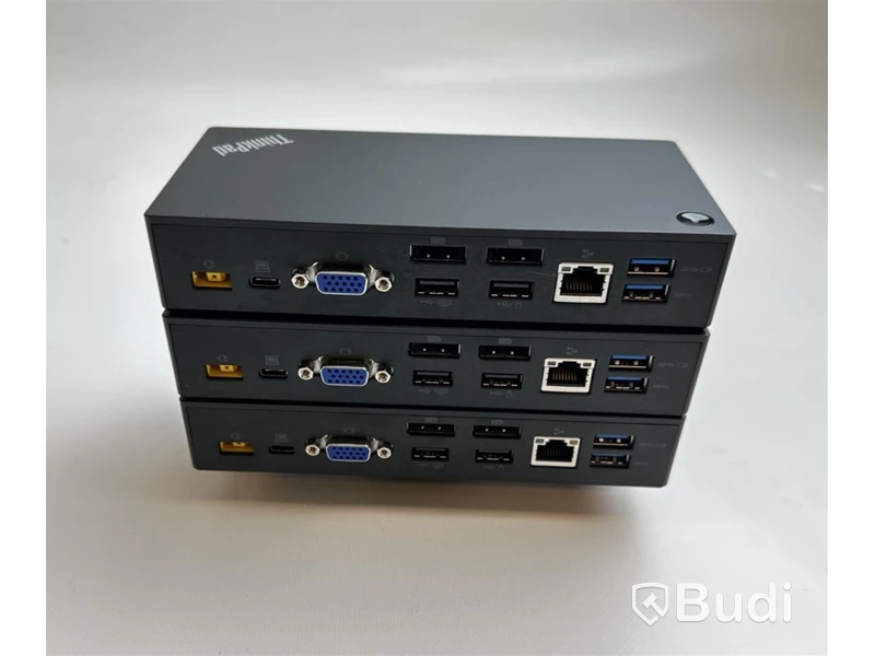 3 st. Lenovo ThinkPad USB-C Dock inkl. strömkabel.