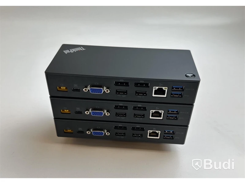 3 st. Lenovo ThinkPad USB-C Dock inkl. strömkabel.