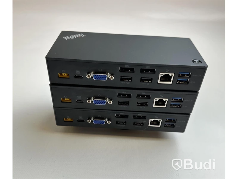 3 st. Lenovo ThinkPad USB-C Dock inkl. strömkabel.