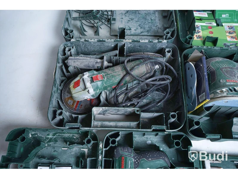 Diverse verktyg - Bosch PEX 300 AE, PWS 750115, PSR Select, 83 TiN tlg/pcs