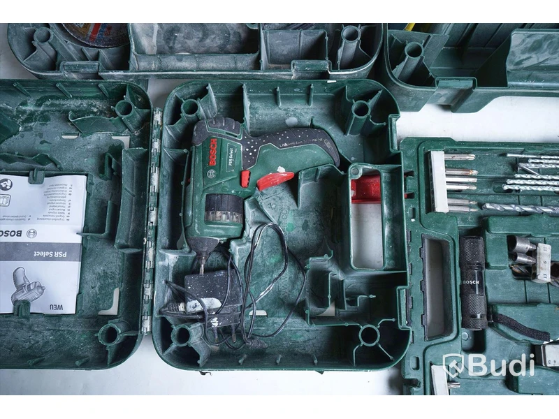 Diverse verktyg - Bosch PEX 300 AE, PWS 750115, PSR Select, 83 TiN tlg/pcs
