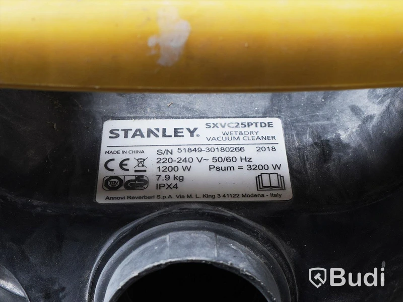 Grovdammsugare Stanley SXVC20PTE, OBS! slang och munstycke saknas