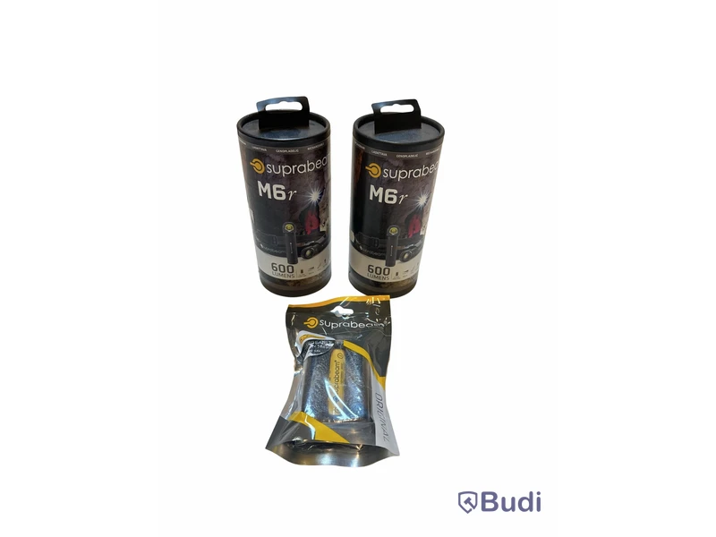 2st Multilampa Suprabeam M6r + 1 extra batteri till Suprabeam M6r. Ord. pris inkl. moms: ca 2460 kr