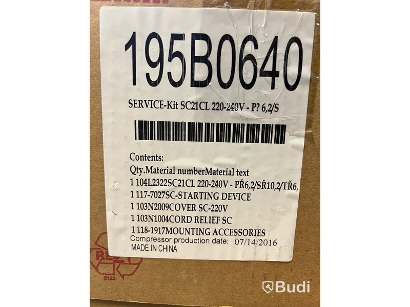 Service Kit 195B0640 — Danfoss, Kompressor 104L2322 SC21CL. Ord. pris inkl. moms: ca 3000 kr