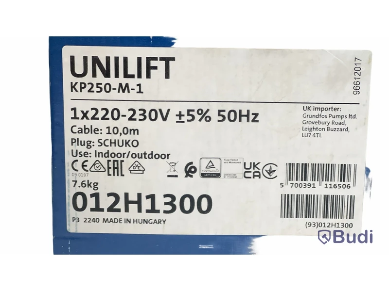 Grundvattenspump Grundfos Unilift KP250-M-1, Ord. pris inkl. moms: ca 5600 kr