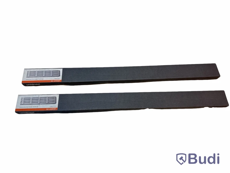 2 st. Avloppsgaller - Unidrain ClassicLine 700 Stripe. 1605.0700 , Totalt ord. pris inkl. moms: ca 980 kr