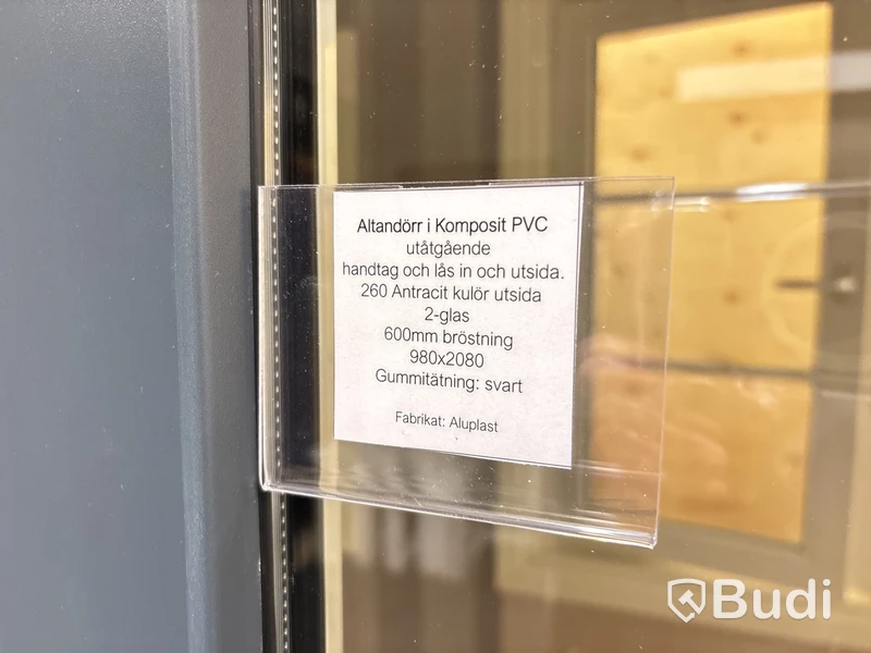 Altandörr Aluplast i komposit 980x2080 mm utåtgående