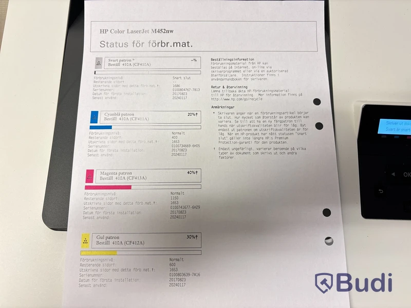 Laserskrivare HP Color LaserJet Pro M452nv