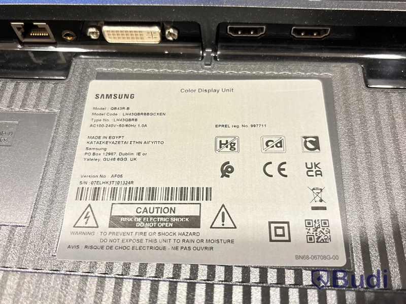 43” Menymonitorer Samsung QB43R-B - 8 st