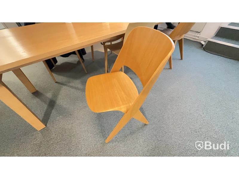 Matsalsbord med designstolar L300 D90 H73 cm, Swedese, Arper Catifa 46