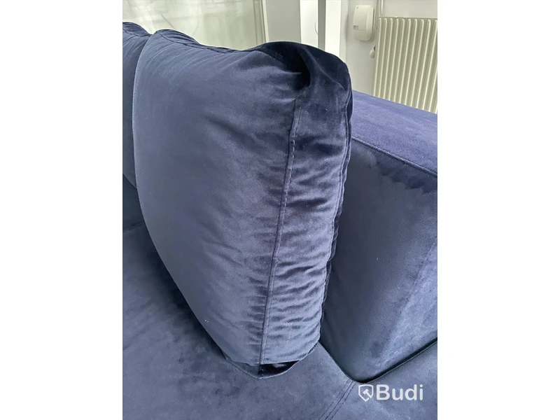 Soffa i sammet L310xL230 D100 H40 cm - fint skick.