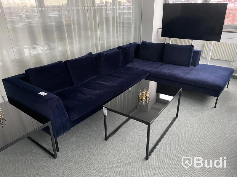 Soffa i sammet L310xL230 D100 H40 cm - fint skick.