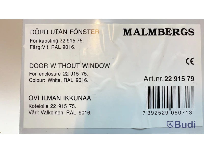 Parti med 11 st. dörrar utan fönster, för normkapsling, Malmbergs.