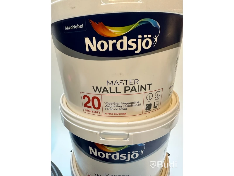 Nordsjö färglös väggfärg samt Täckglasyr , Ord. pris inkl. moms: ca 3200 kr