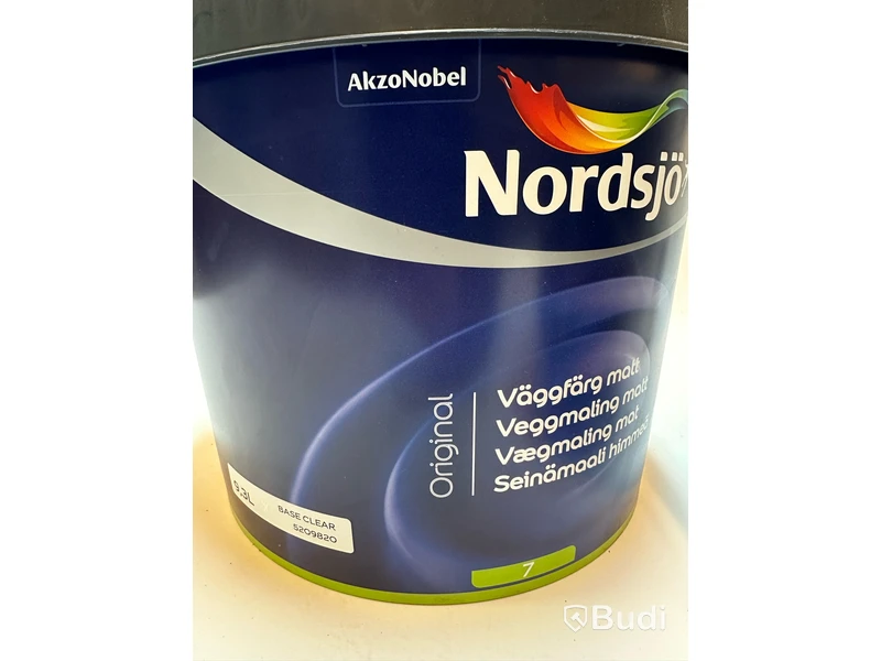 Nordsjö färglös väggfärg samt Täckglasyr , Ord. pris inkl. moms: ca 3200 kr
