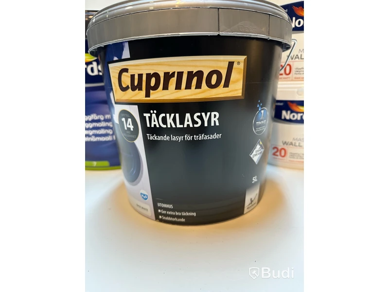 Nordsjö färglös väggfärg samt Täckglasyr , Ord. pris inkl. moms: ca 3200 kr