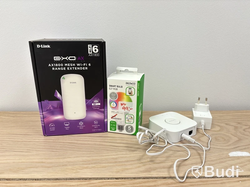 WiFi-förstärkare D-Link AX1800, smart glödlampa & Philips Hue