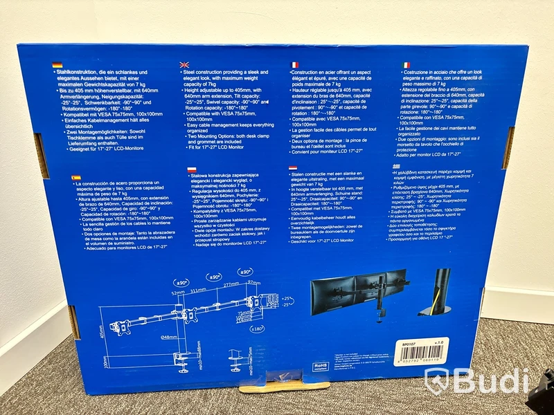 Monitorarm LogiLink för 3 st 17”-27”