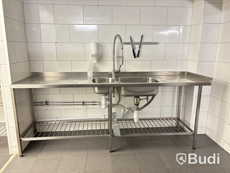 Rostfri diskbänk med ho & blandare