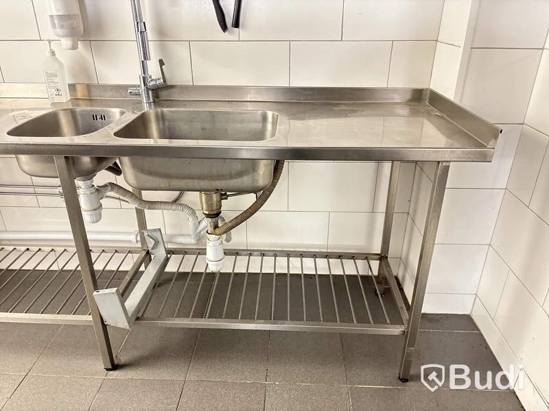Rostfri diskbänk med ho & blandare