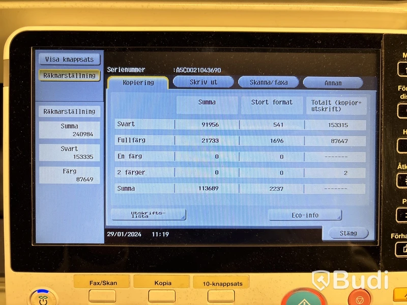Skrivare Konica Minolta Bizhub C454e