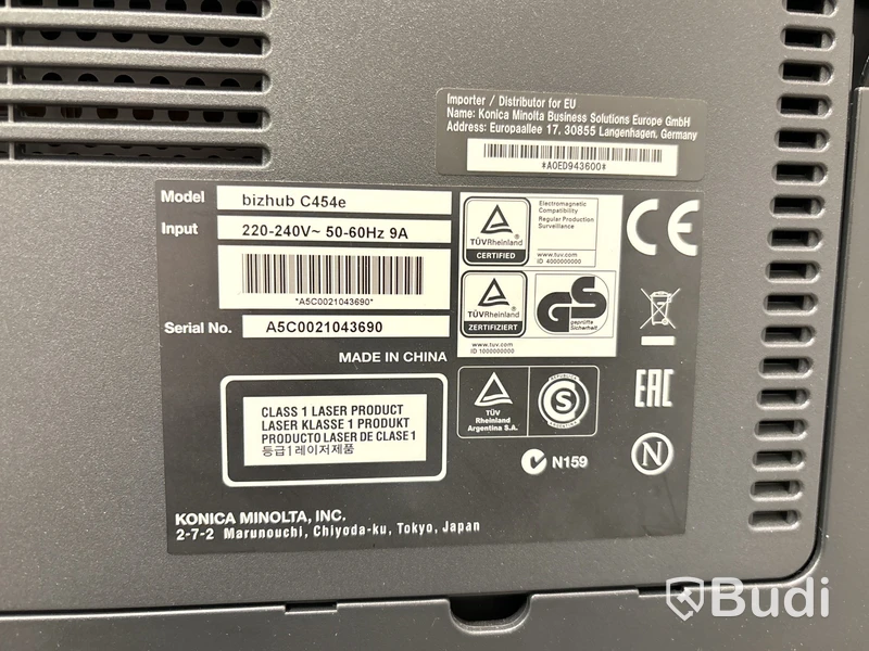 Skrivare Konica Minolta Bizhub C454e