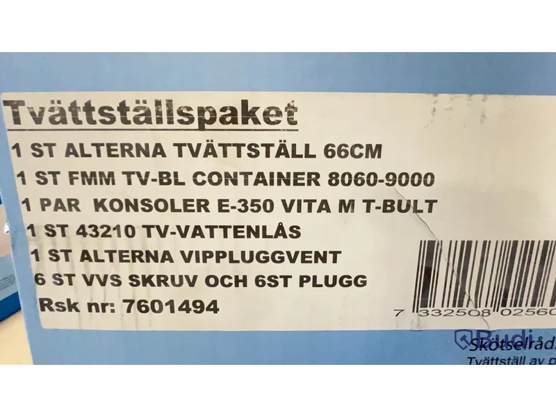 5 st. Alterna Tvättställspaket. Totalt ord. pris inkl. moms: ca 4500 kr