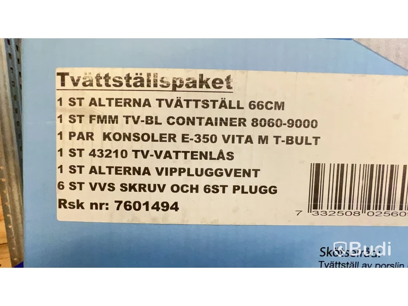 5 st. Alterna Tvättställspaket. Totalt ord. pris inkl. moms: ca 4500 kr