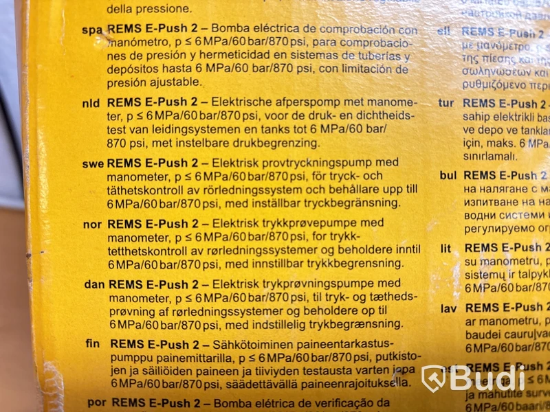 Provtryckningspumpar & rörbockar.