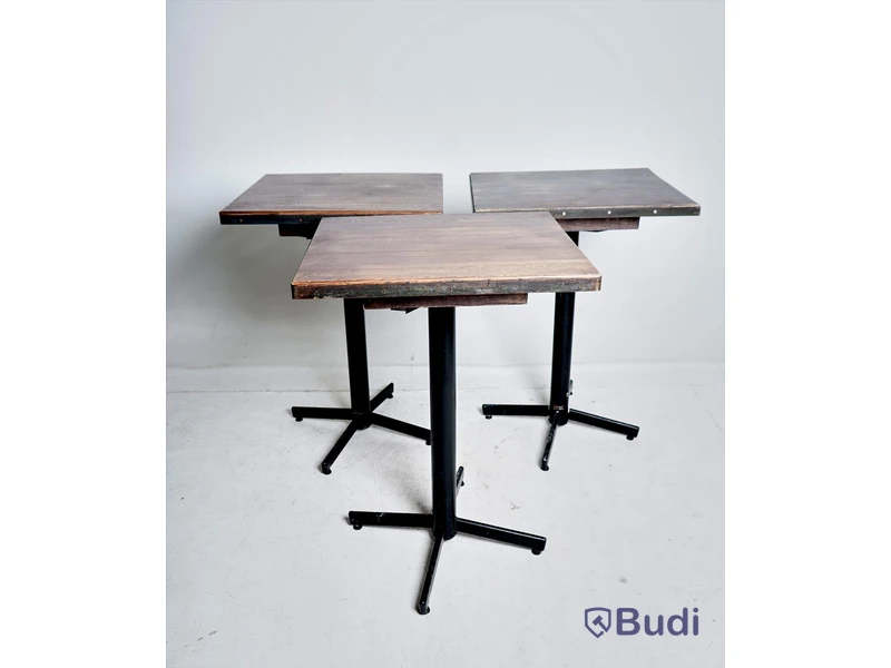 3 st. Barbord – 70 x 60 cm, ca 100 cm hög.