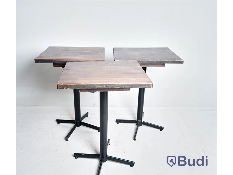 3 st. Barbord – 70 x 60 cm, ca 100 cm hög.