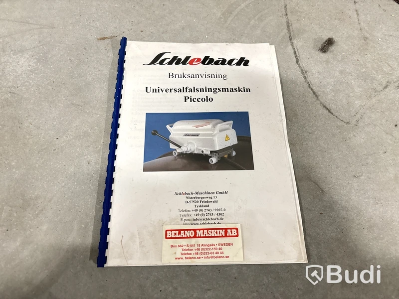 Universalfalsningsmaskin Schlebach Piccolo