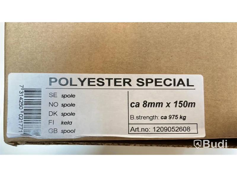 3 st. Polyester special slagen, ca 8 mm/150 m, Totalt ord. pris inkl. moms: ca 5100 kr